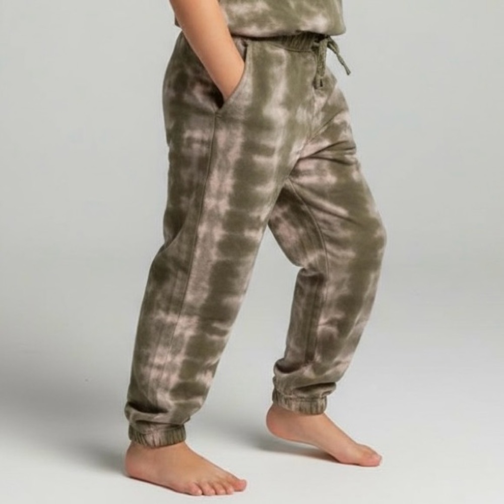 Lands' End Kids Ages 9-11 Tie-Dye Joggers - Olive
